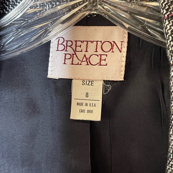 Vintage 80’s Bretton Place Gray Tweed Blazer and Skirt Sz 8 - Picture 5 of 7